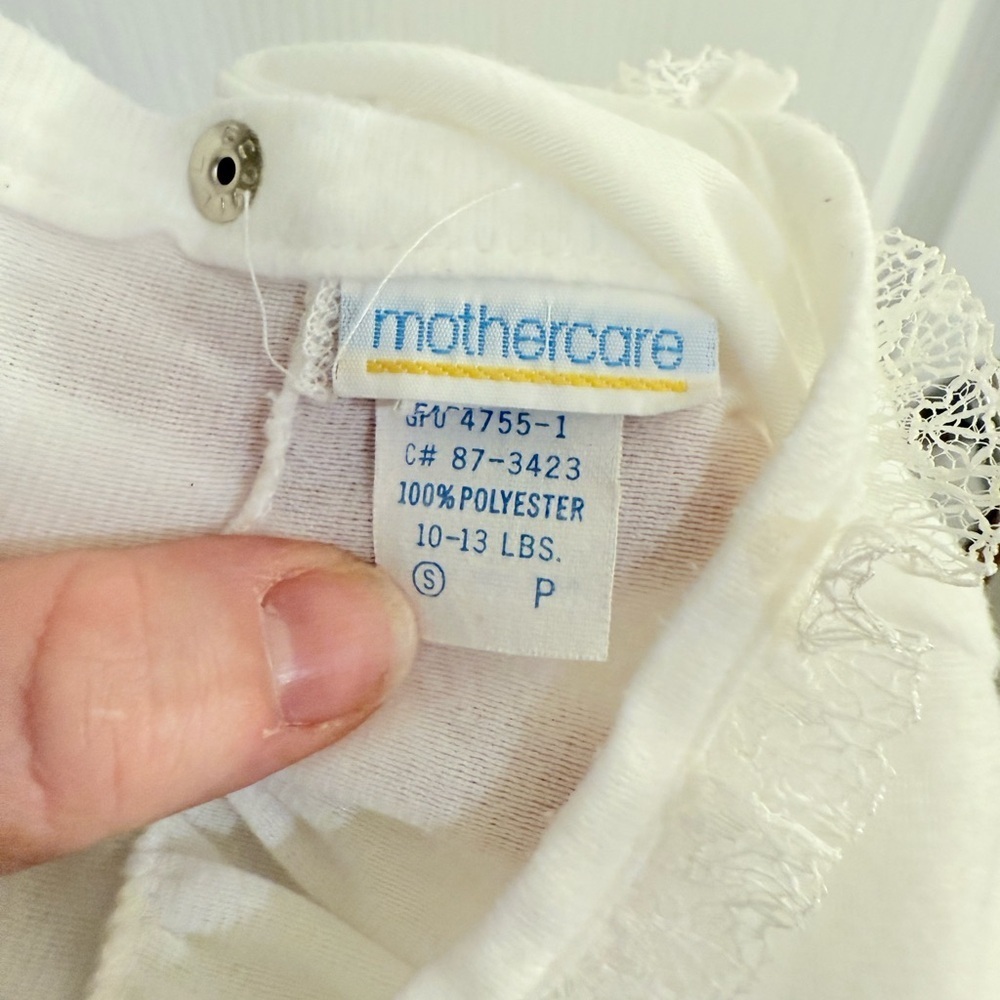 Vintage mothercare White Baby gown - Picture 4 of 4